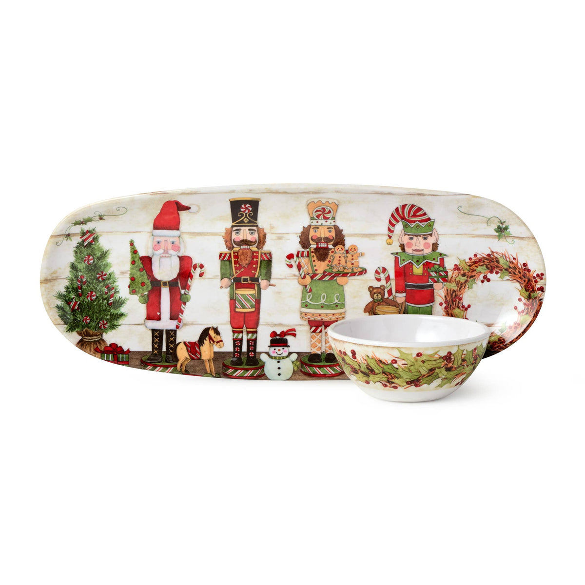 Nutcracker Parade Melamine Tray and Bowl Gift