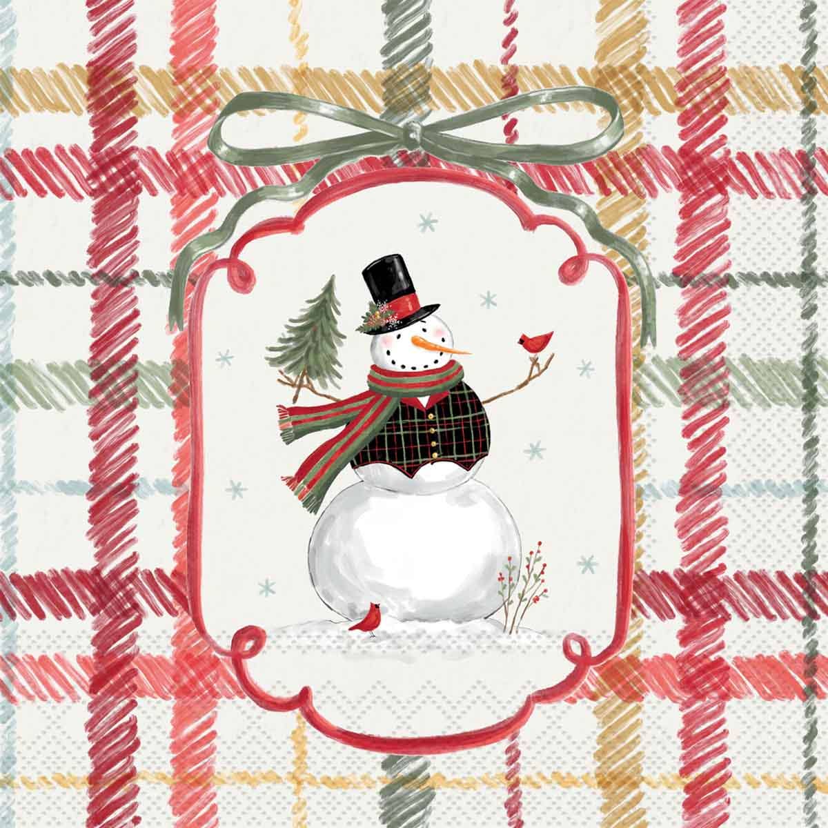Paper Cocktail Napkins 20 Ct Frosty Snowman Christmas
