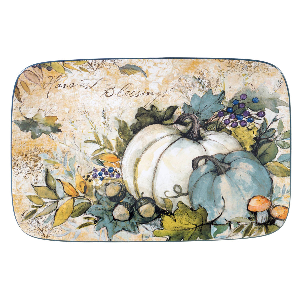 Harvest Gatherings Fall Rectangular Platter 14 in x 10 in