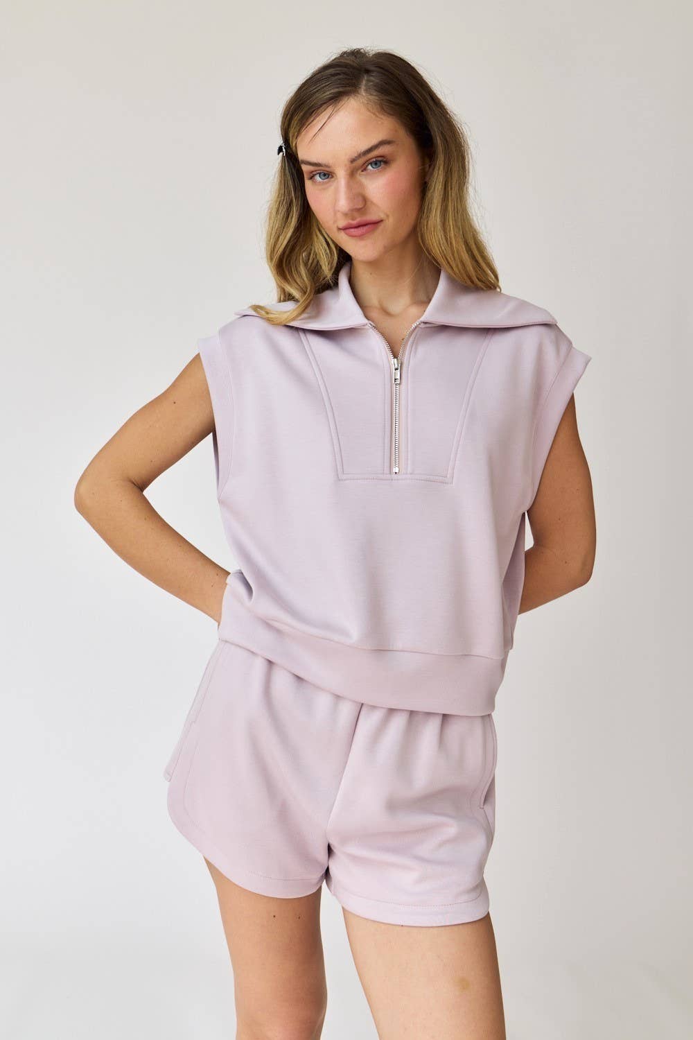 PT17846 - Blake Half Zip Top and Shorts Set