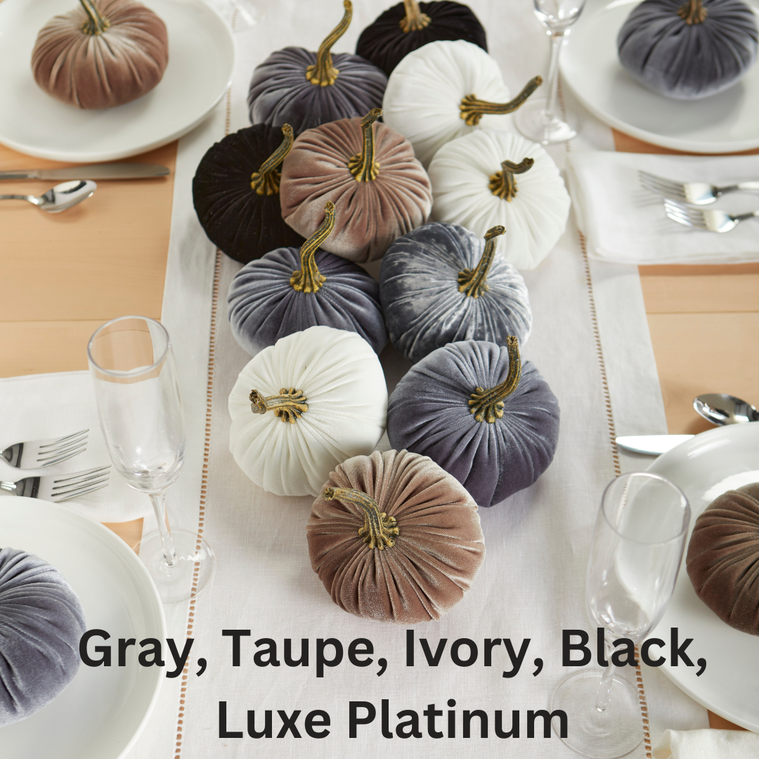 Pumpkin Small Velvet, Valentine's mantel, Autumn table, Gift