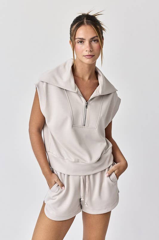 PT17846 - Blake Half Zip Top and Shorts Set
