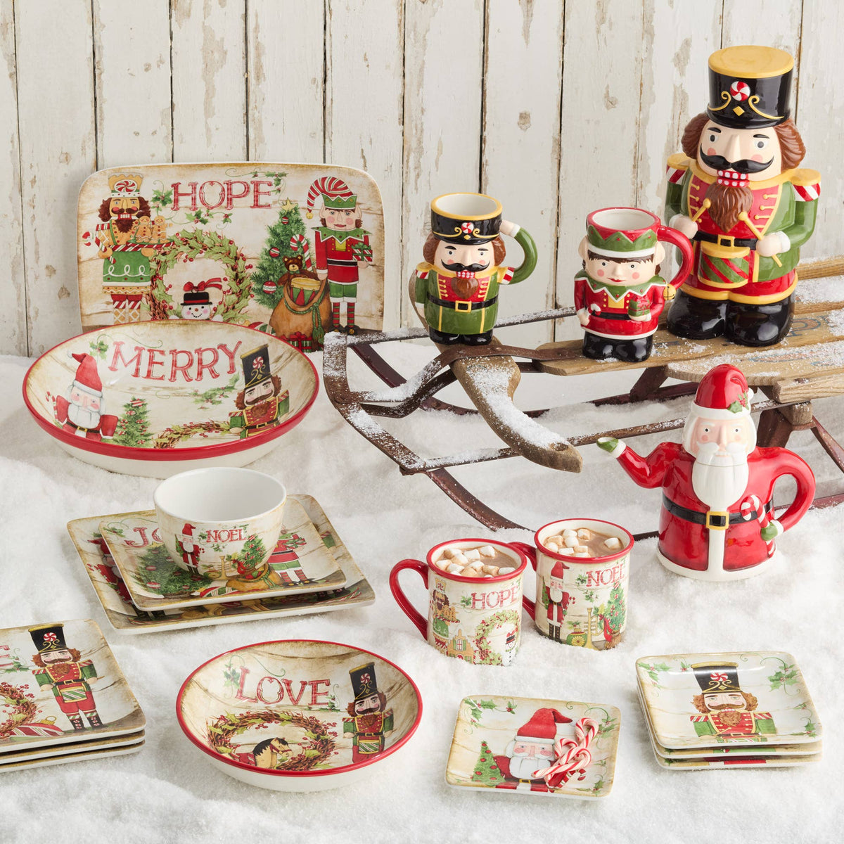 Nutcracker Parade Melamine Tray and Bowl Gift