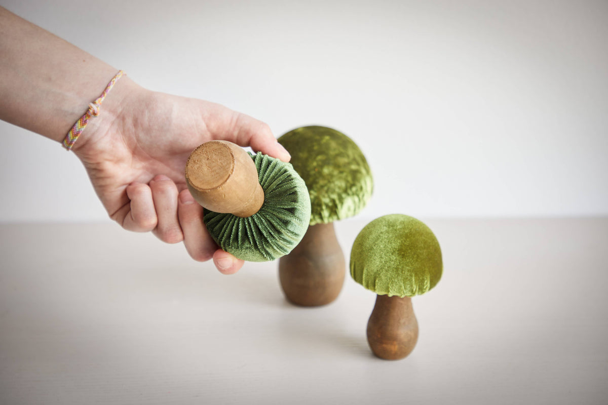 Mushroom Velvet Sets All Season Decor, Nature Lover Gift