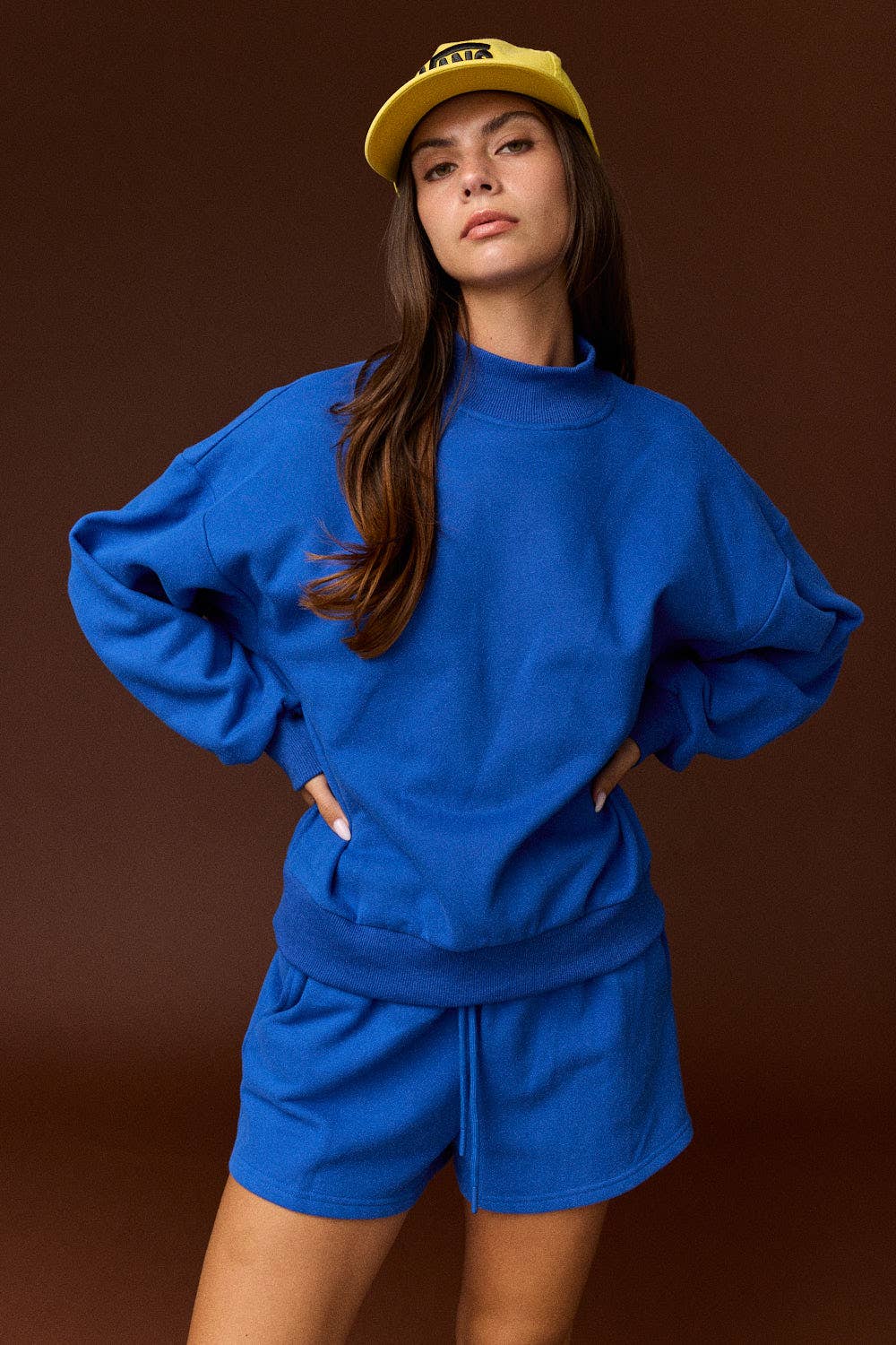 PX19352 - Mock Neckline Oversized Lounge Set (3-2-1)