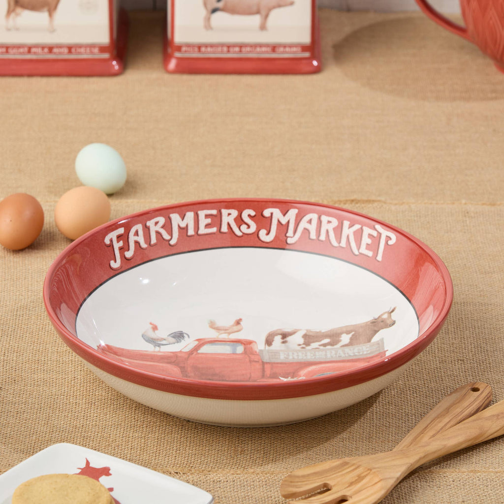 Vintage Farm Serving Bowl 13" x 3"