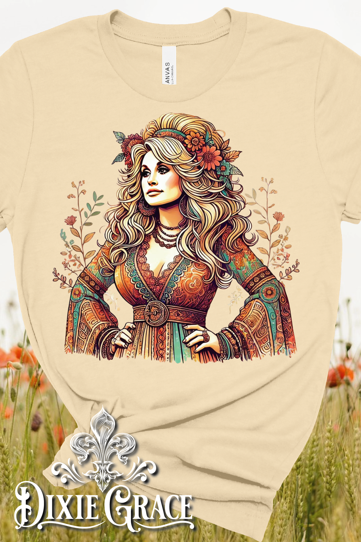 Boho Dolly - Natural - SS LS and Sweatshirt Options - Graphic Tee