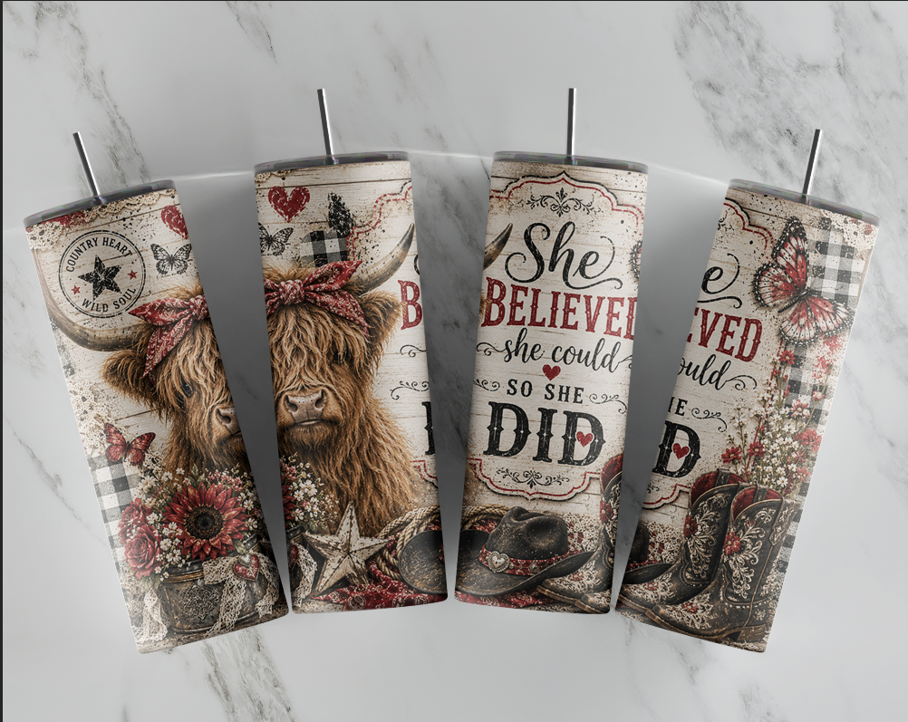 She Believed Tumbler, Religious Tumbler
