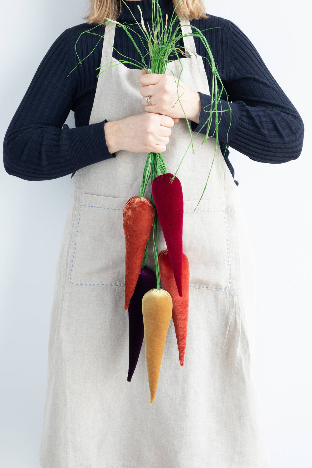 Velvet Carrots, Harvest Lush Colors, Unique Wall Hanging