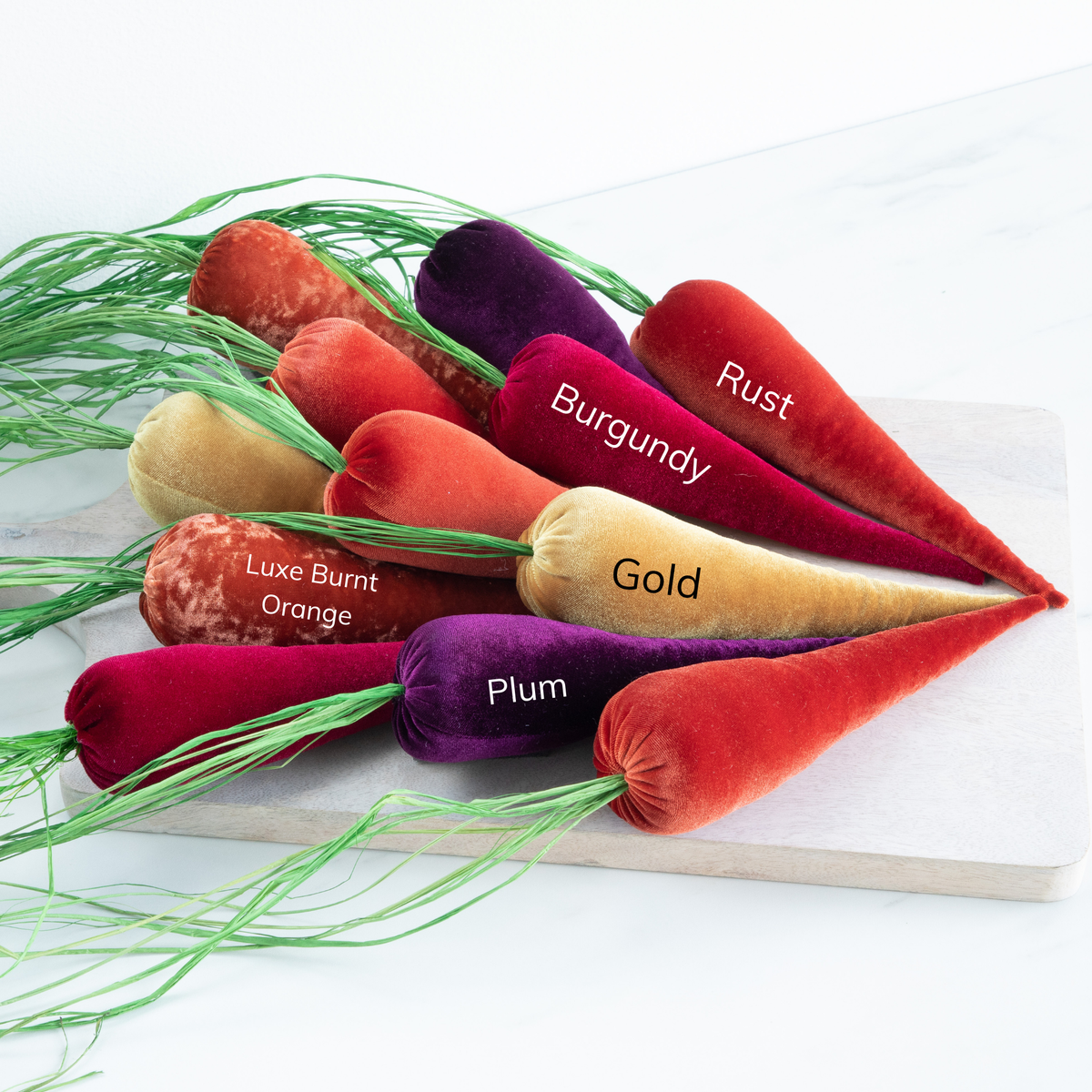 Velvet Carrots, Harvest Lush Colors, Unique Wall Hanging