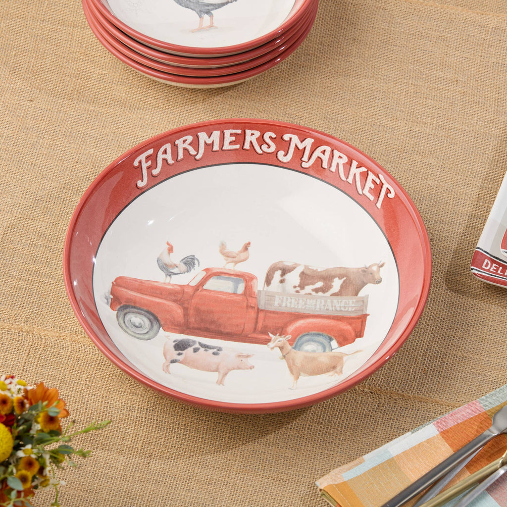 Vintage Farm Serving Bowl 13" x 3"