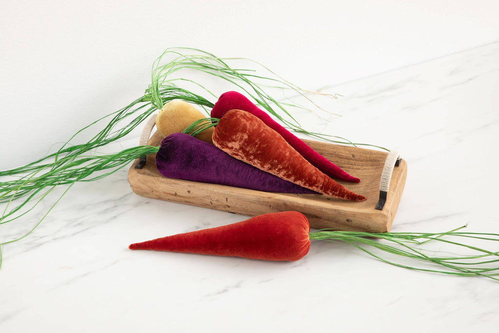 Velvet Carrots, Harvest Lush Colors, Unique Wall Hanging
