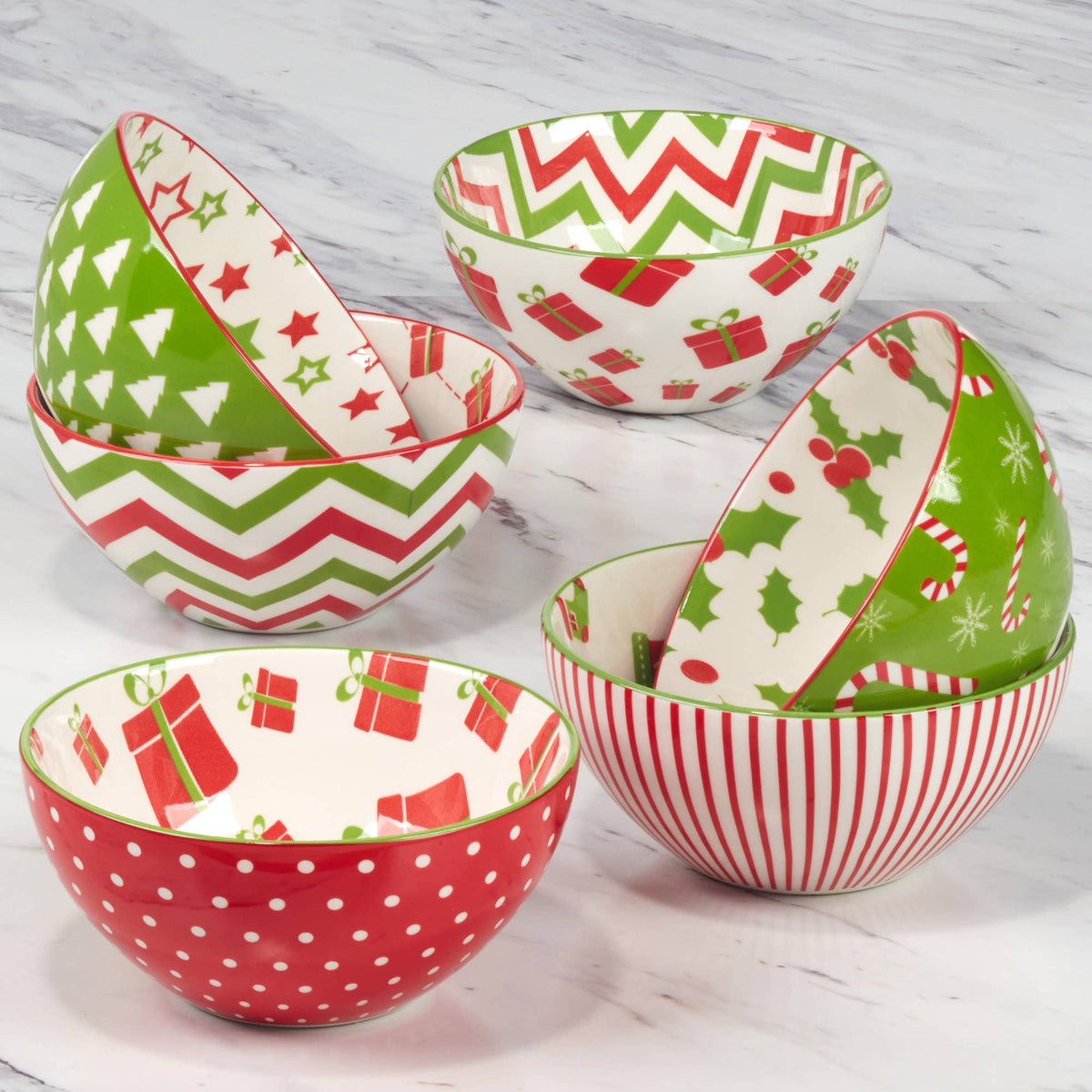 Holiday Fun Christmas All Purp Bowl 4.75x2.25 (6) asst.