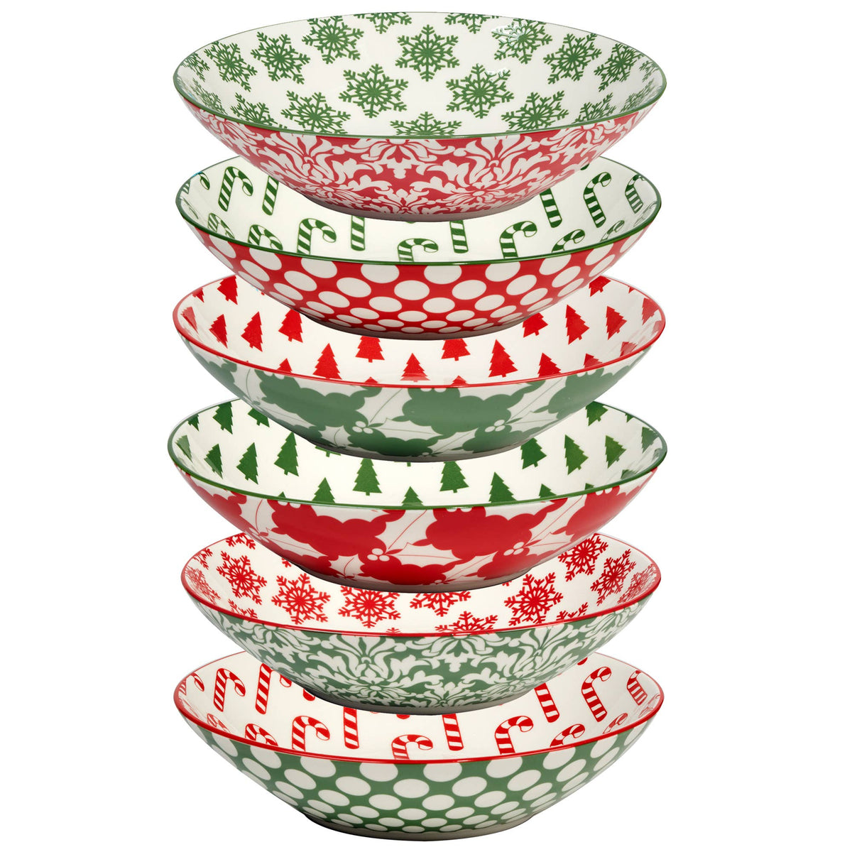 Winter Medley Christmas Dinner Bowl 9.25x2.25 (6) asst.