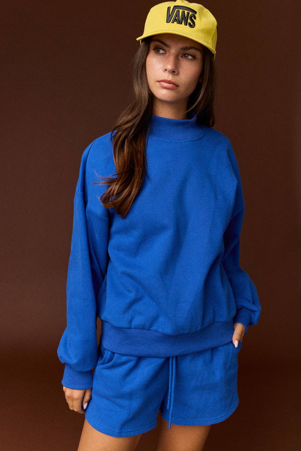 PX19352 - Mock Neckline Oversized Lounge Set (3-2-1)