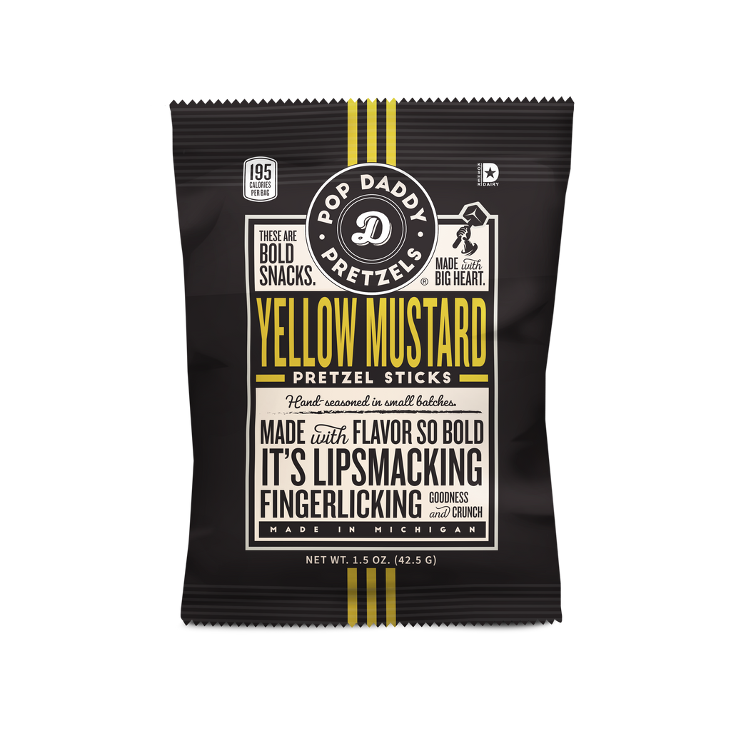 Seasoned Pretzels - 1.5oz - Yellow Mustard