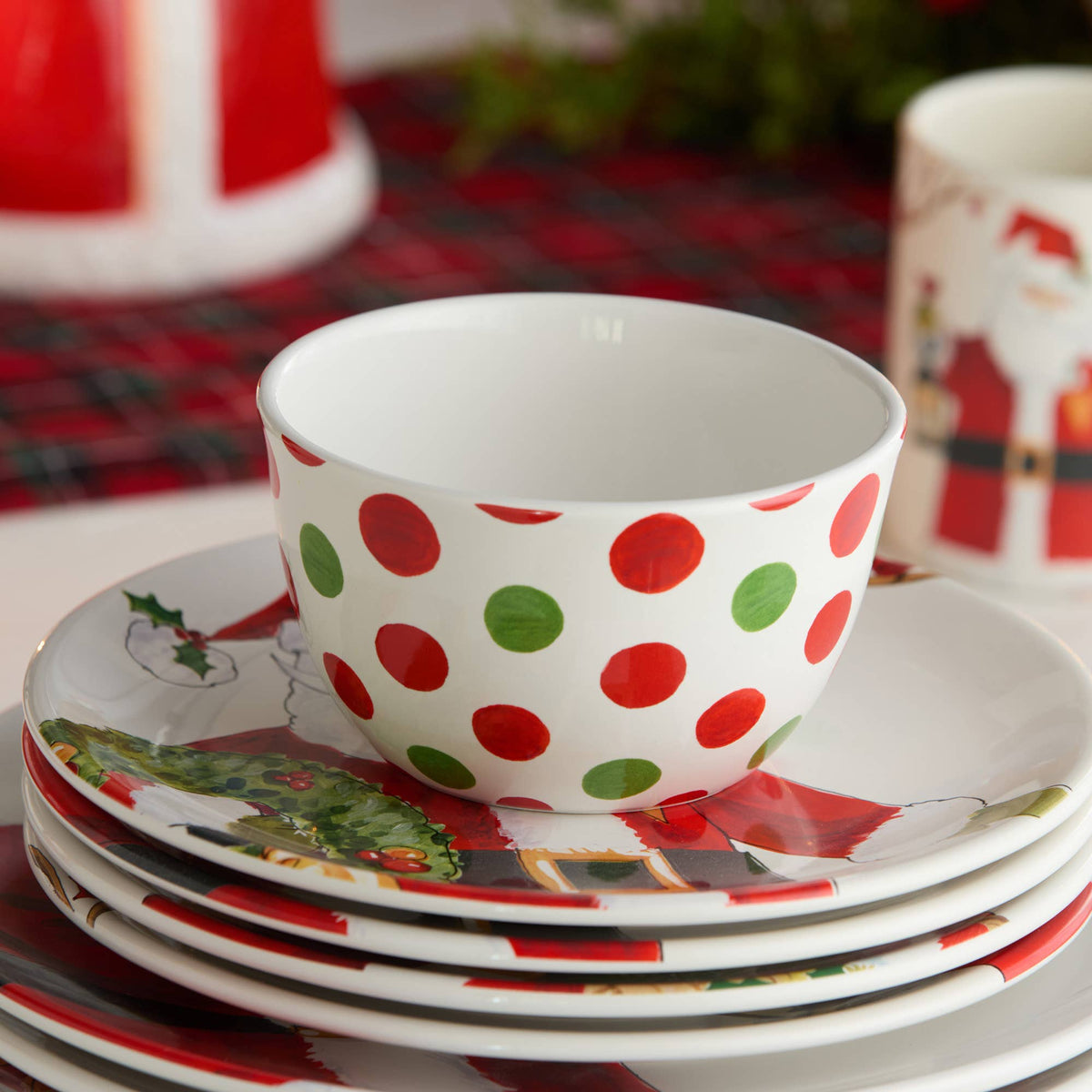 Santa Delight Ice Cream Bowl 5.25" x 3" asst.