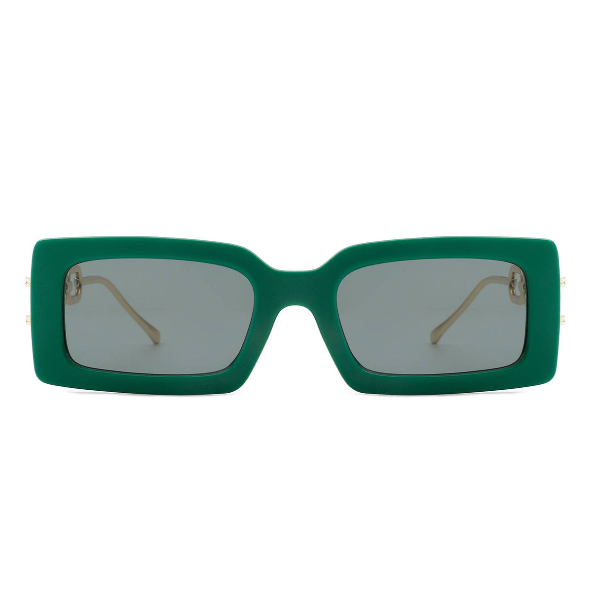 Rectangle Modern Chain Temple Fashion Women Sunglasses