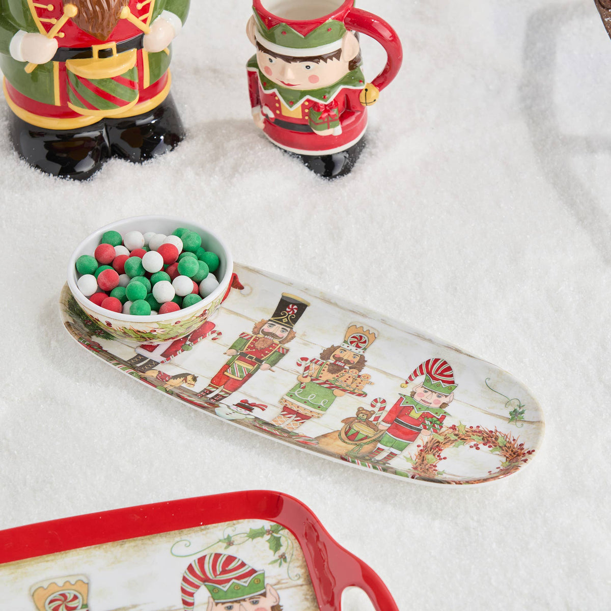 Nutcracker Parade Melamine Tray and Bowl Gift