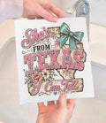 She's from Texas I Can Tell Swedish Dishcloth