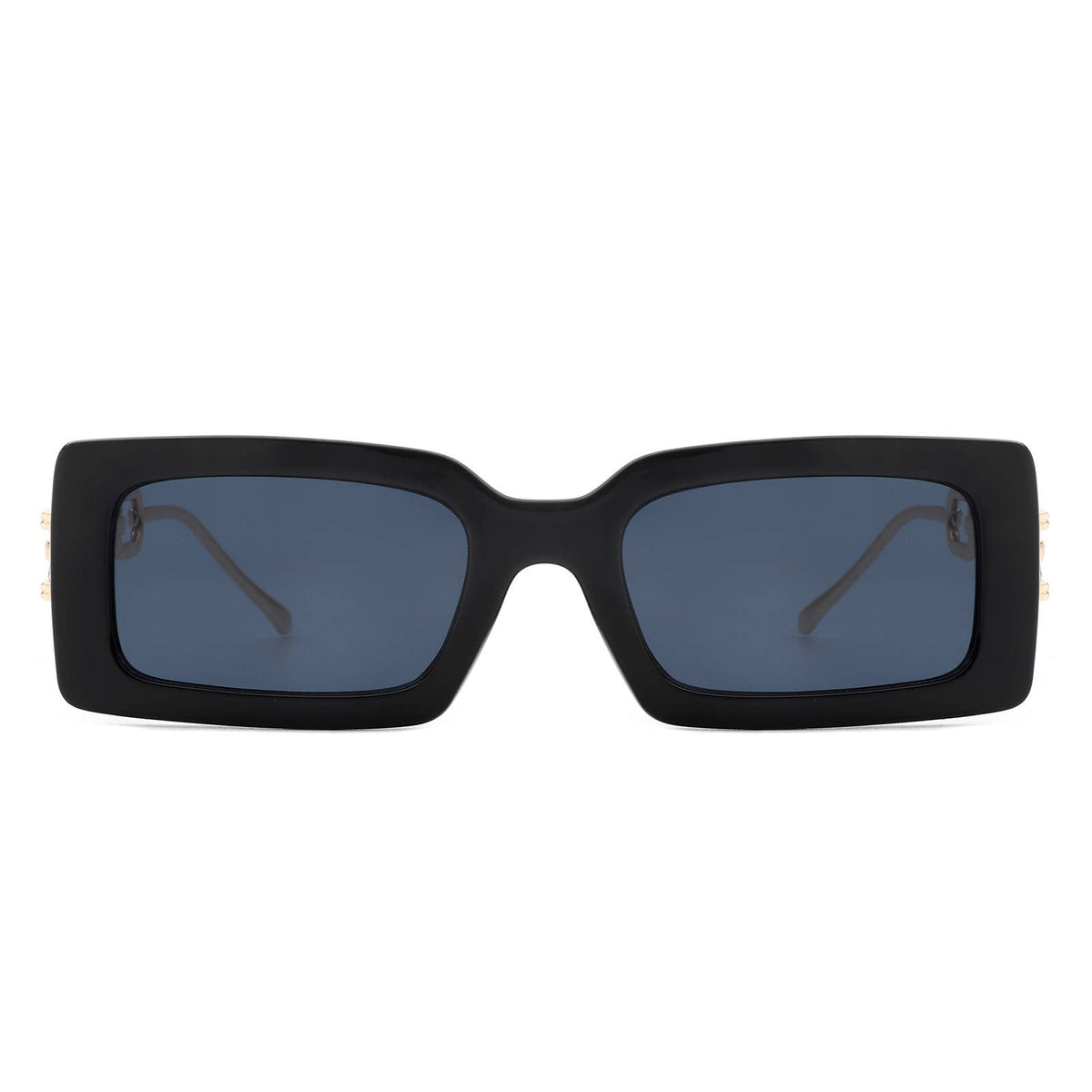 Rectangle Modern Chain Temple Fashion Women Sunglasses