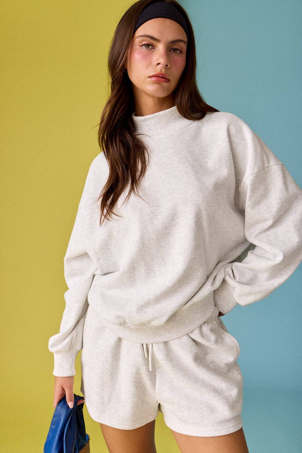 PX19352 - Mock Neckline Oversized Lounge Set (3-2-1)