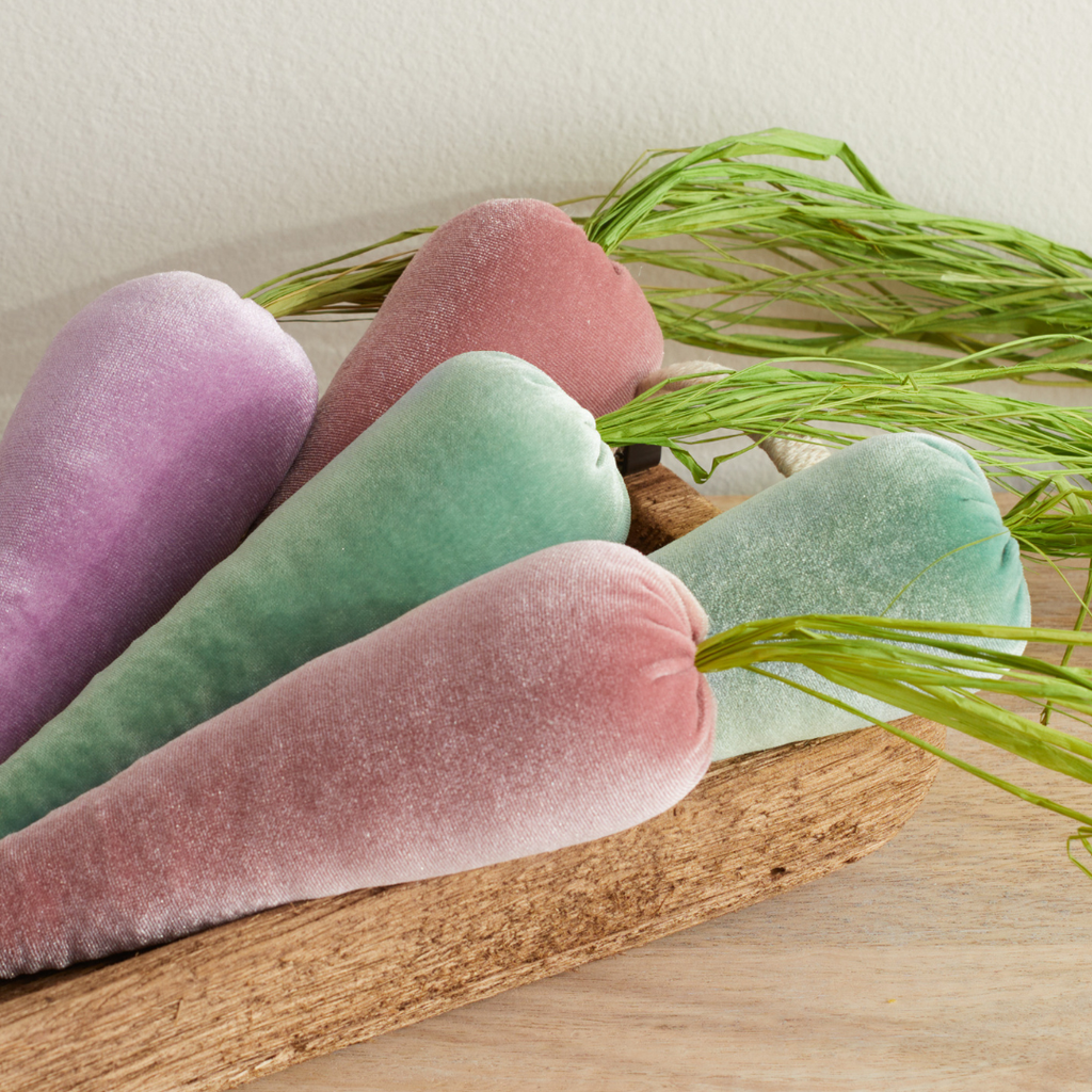Velvet Carrots, Harvest Lush Colors, Unique Wall Hanging