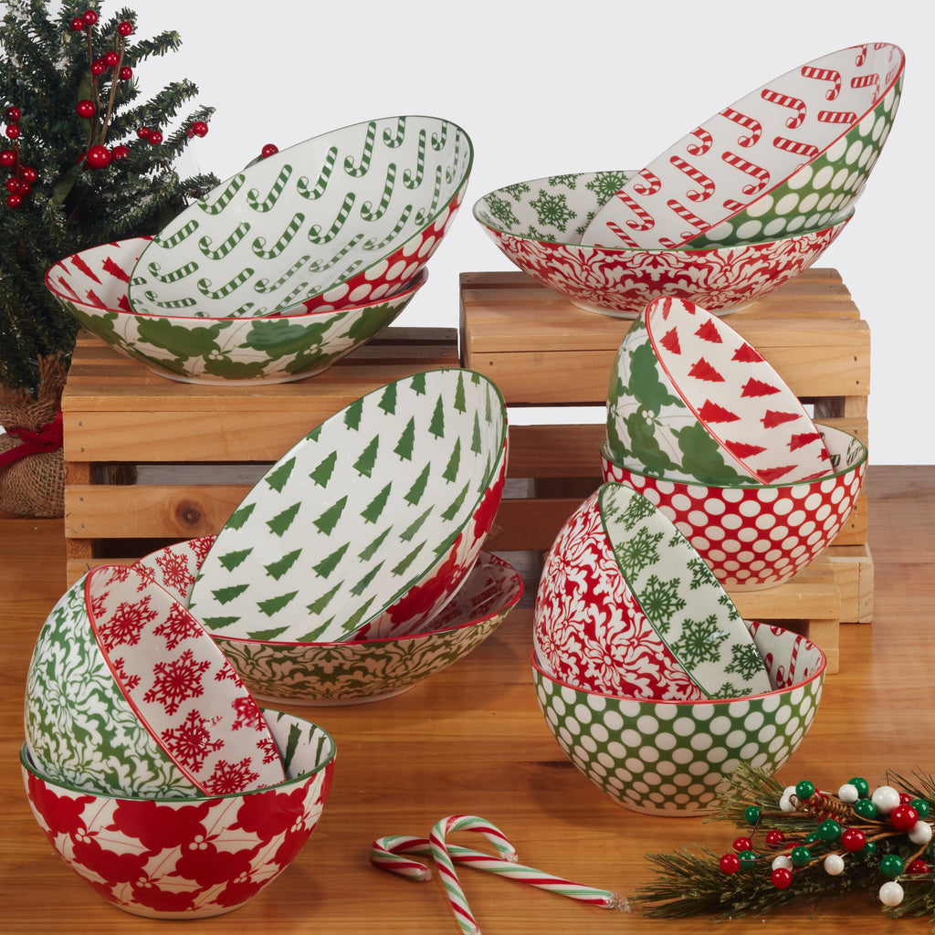 Winter Medley Christmas Dinner Bowl 9.25x2.25 (6) asst.