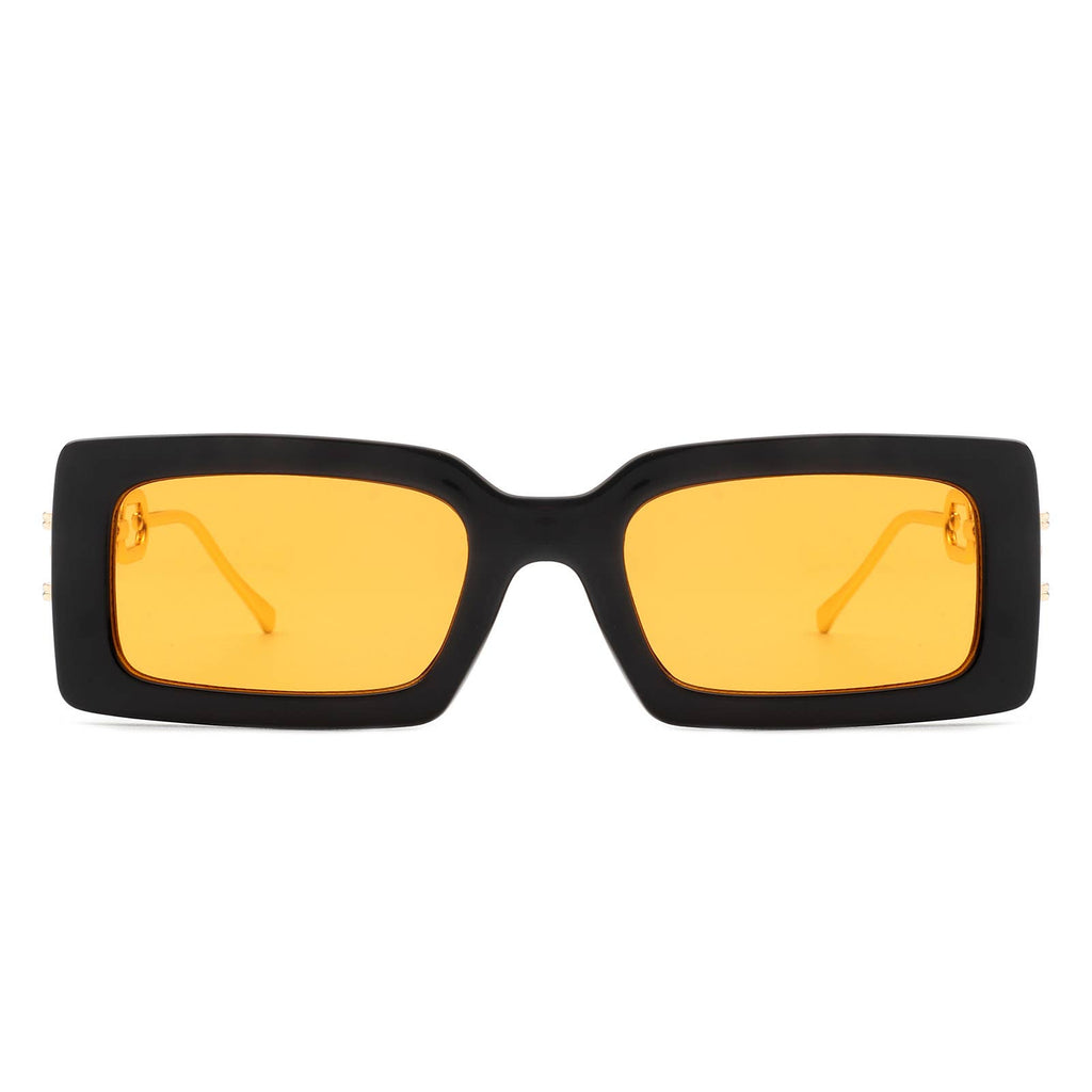 Rectangle Modern Chain Temple Fashion Women Sunglasses