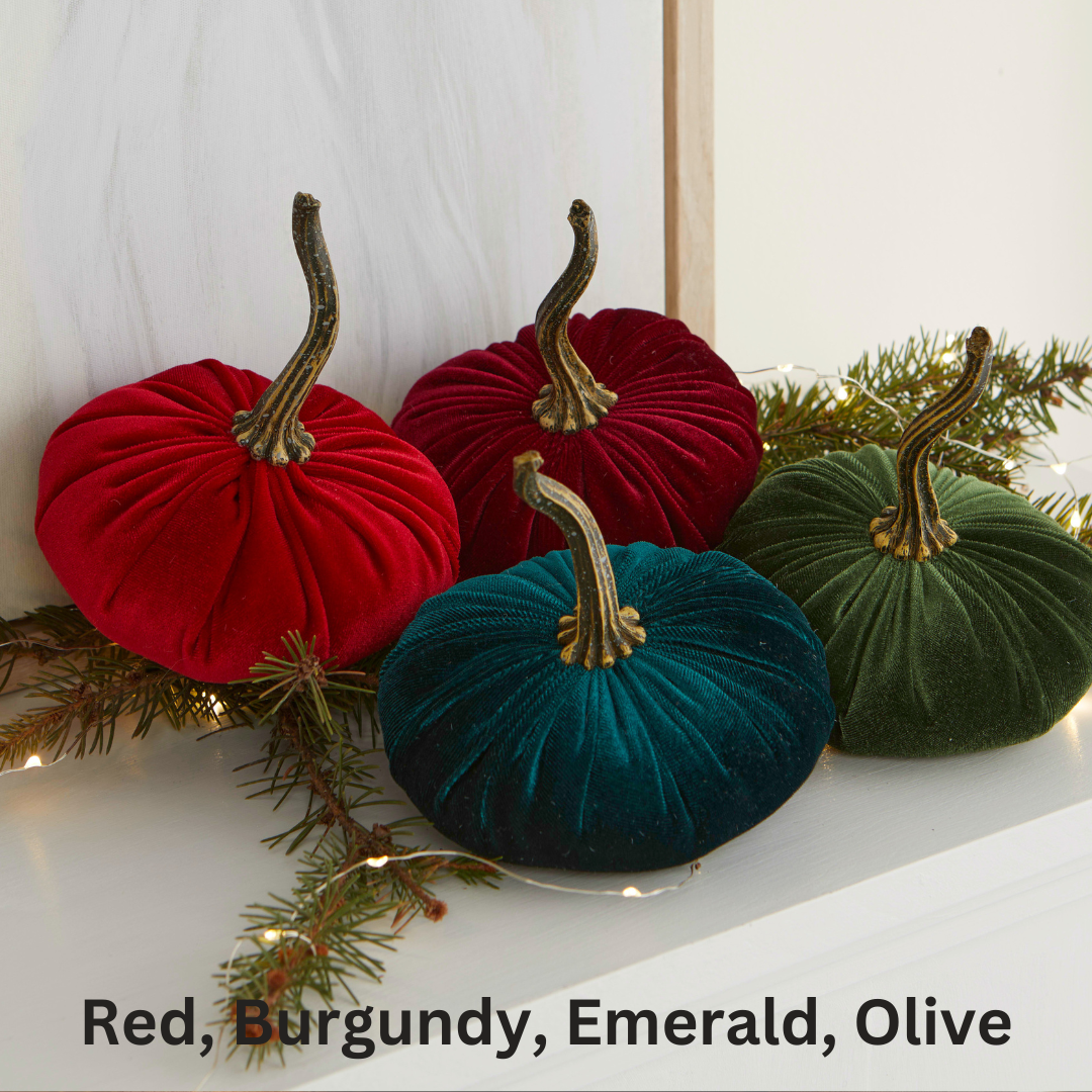 Pumpkin Small Velvet, Valentine's mantel, Autumn table, Gift