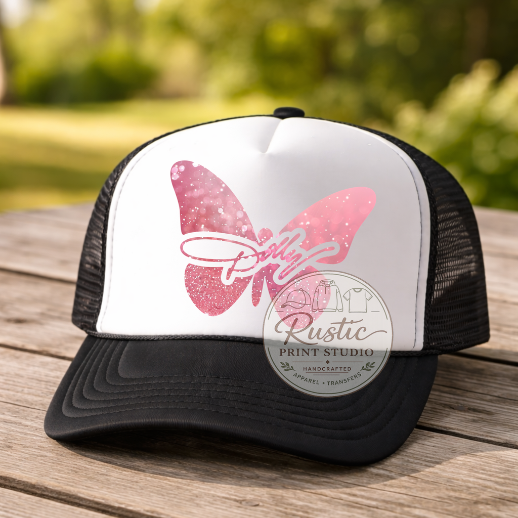 Dolly Parton Trucker Hat Unisex Cap Butterfly Dolly