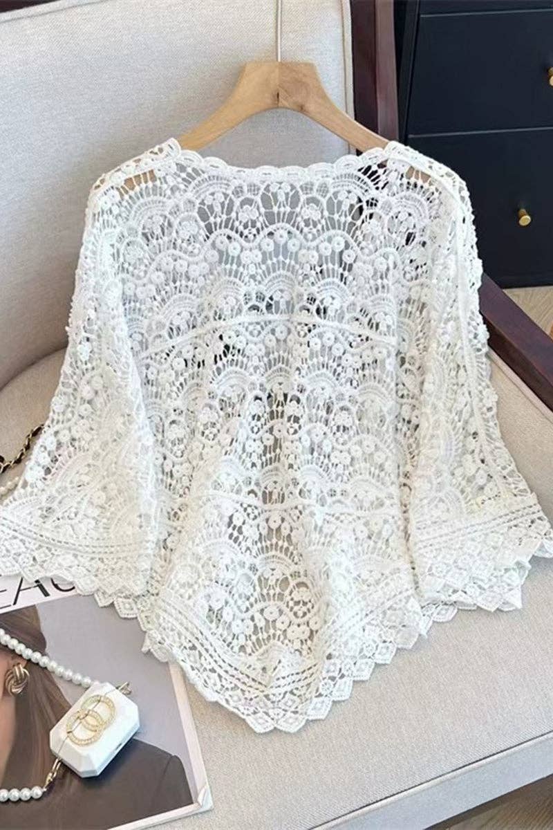 Crochet Tie-Up Blouse