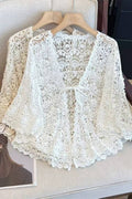 Crochet Tie-Up Blouse