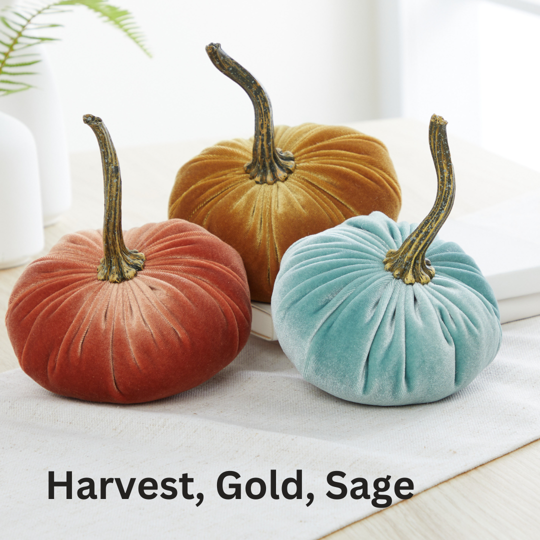Pumpkin Small Velvet, Valentine's mantel, Autumn table, Gift