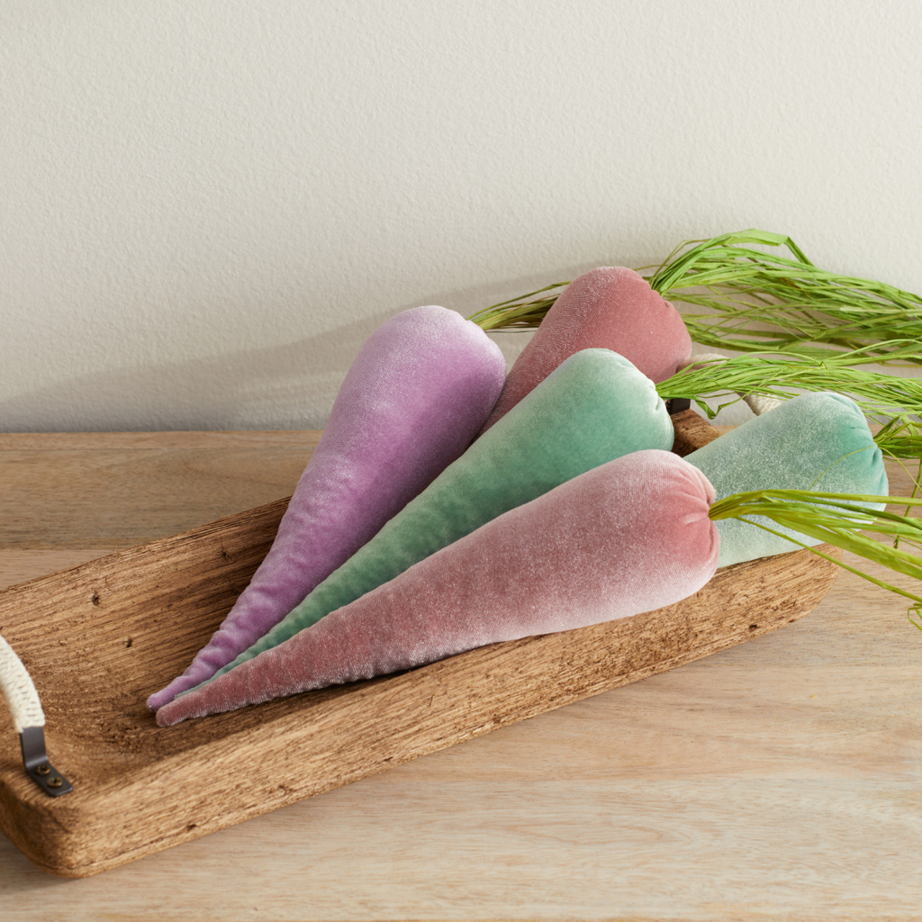 Velvet Carrots, Harvest Lush Colors, Unique Wall Hanging