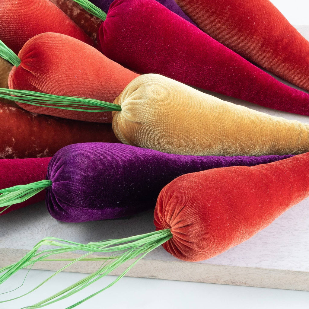Velvet Carrots, Harvest Lush Colors, Unique Wall Hanging