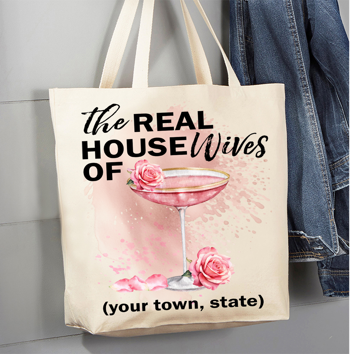 Martini The Real Housewives of Canvas Tote Bag