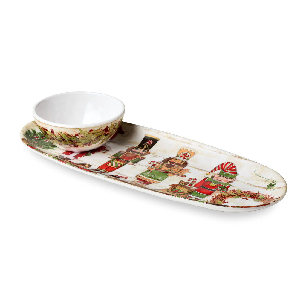 Nutcracker Parade Melamine Tray and Bowl Gift