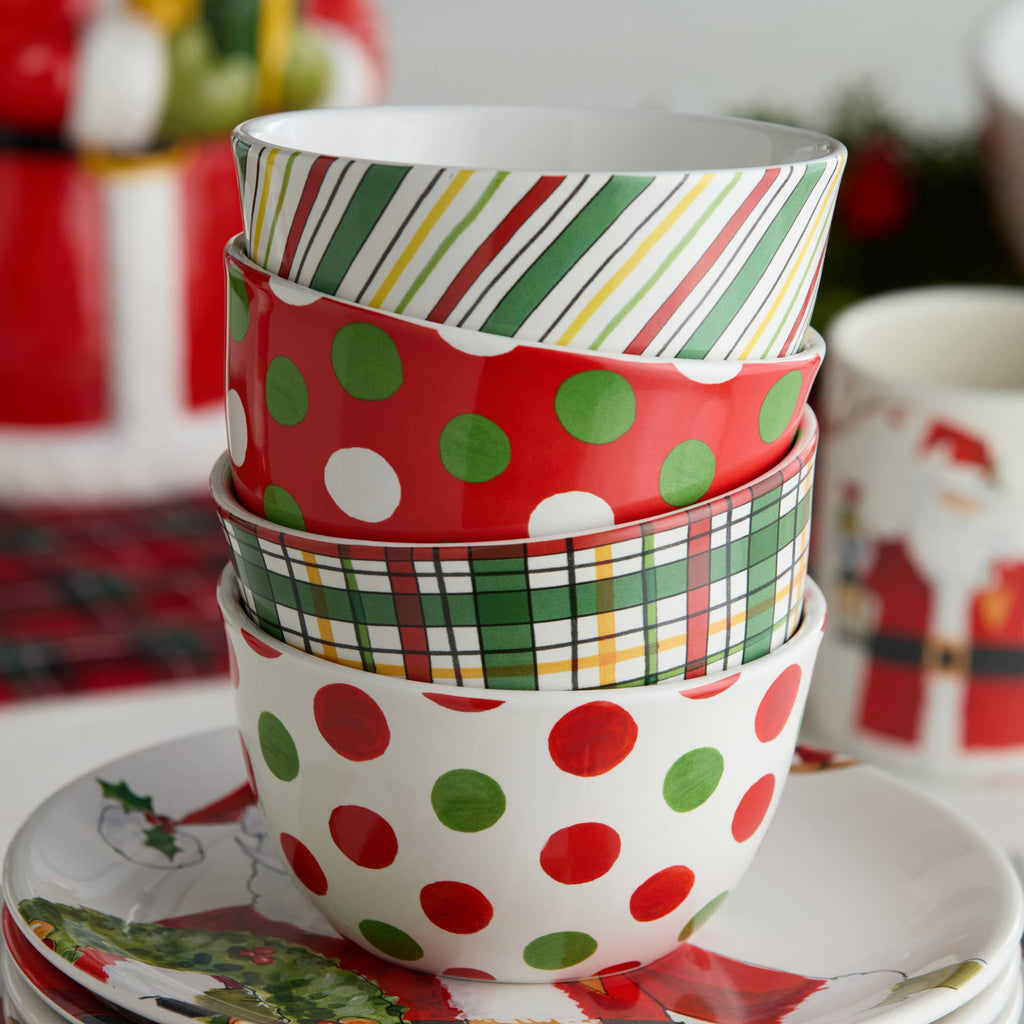 Santa Delight Ice Cream Bowl 5.25" x 3" asst.