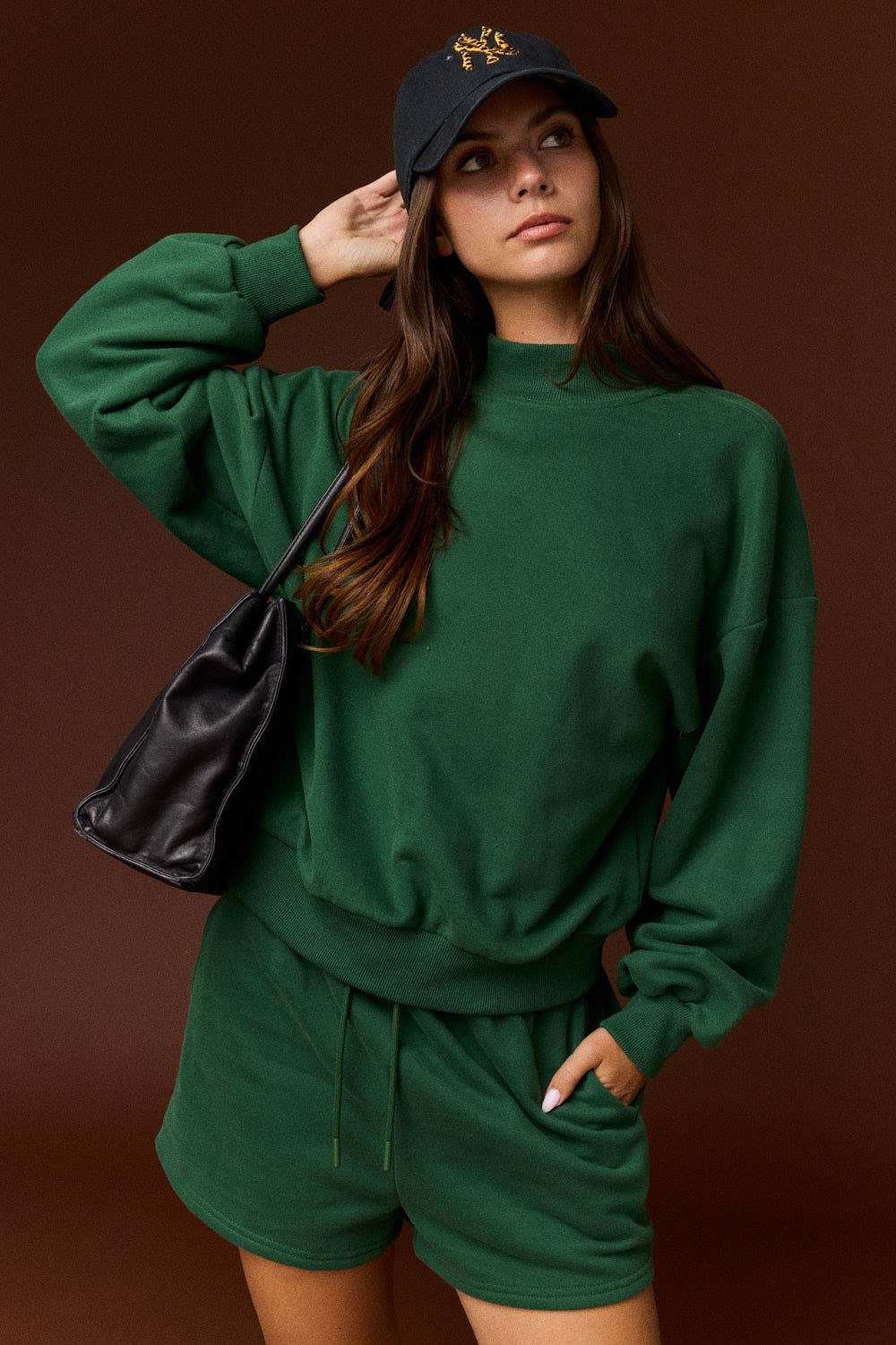 PX19352 - Mock Neckline Oversized Lounge Set (3-2-1)