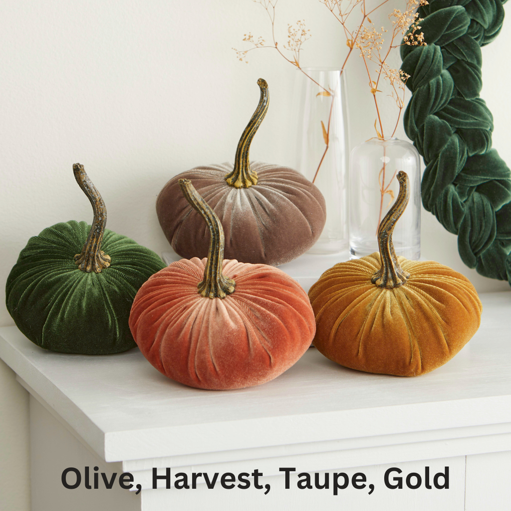 Pumpkin Small Velvet, Valentine's mantel, Autumn table, Gift