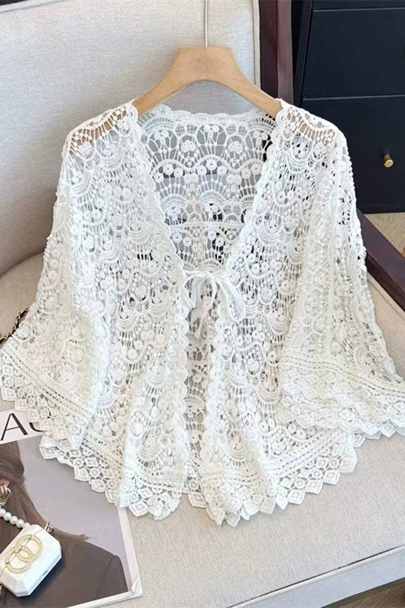 Crochet Tie-Up Blouse