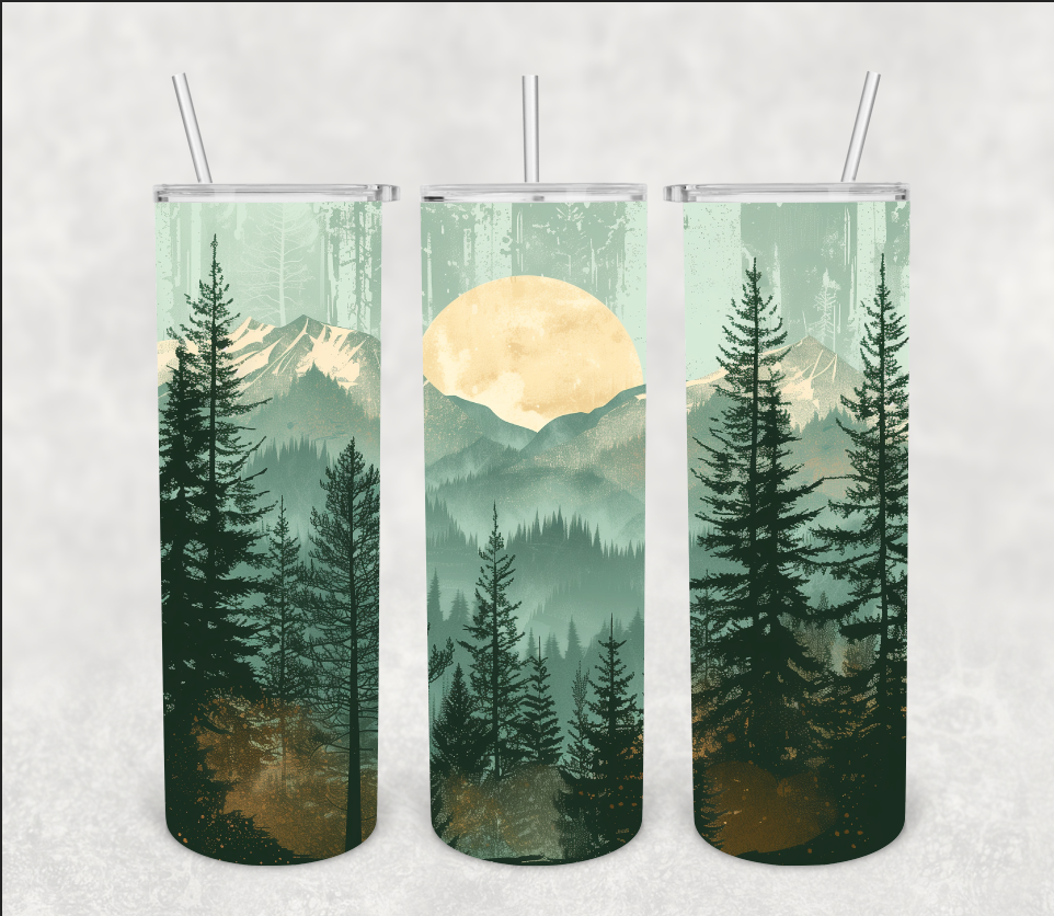 Mountain Tumbler, Mountain Scenic View Cup