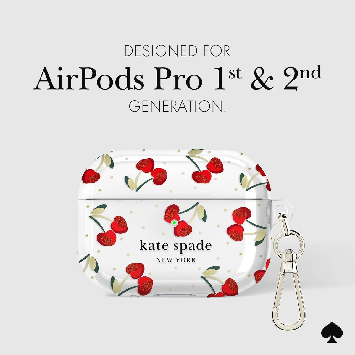 Kate spade new york AirPods Pro 1 & 2 Cherry Dot Case