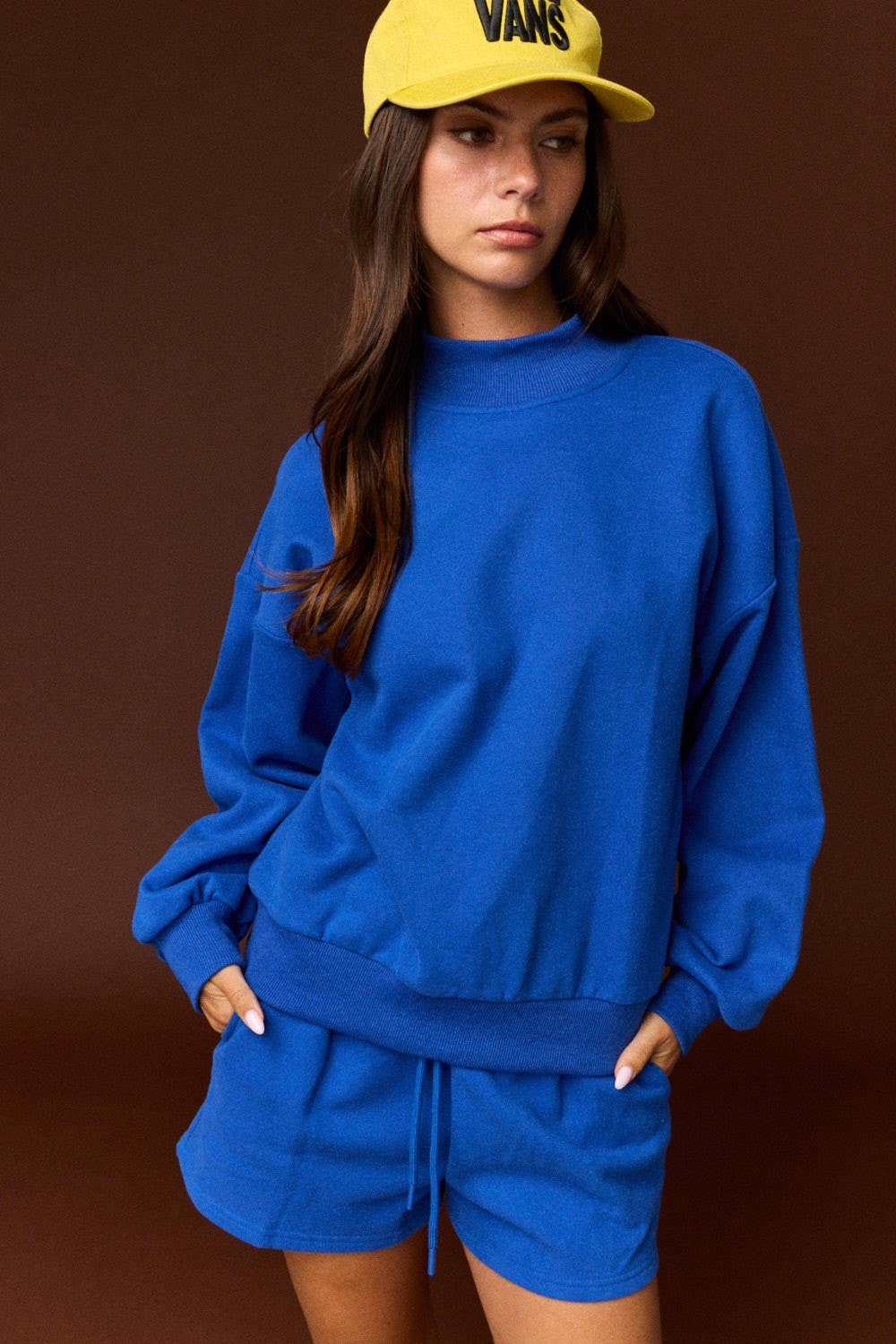PX19352 - Mock Neckline Oversized Lounge Set (3-2-1)
