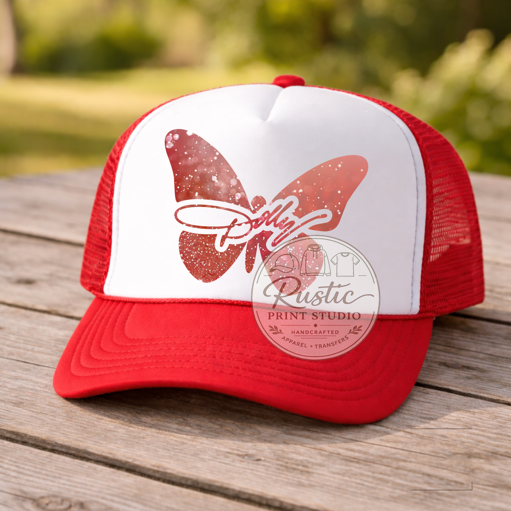 Dolly Parton Trucker Hat Unisex Cap Butterfly Dolly
