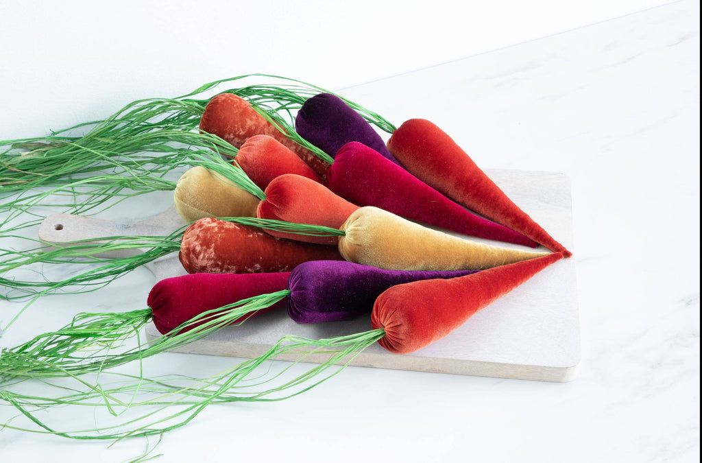 Velvet Carrots, Harvest Lush Colors, Unique Wall Hanging