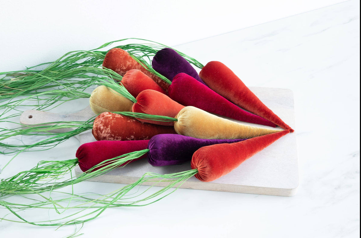 Velvet Carrots, Harvest Lush Colors, Unique Wall Hanging